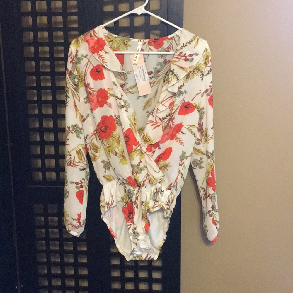 NASTY GAL~ size small long sleeve onesie .